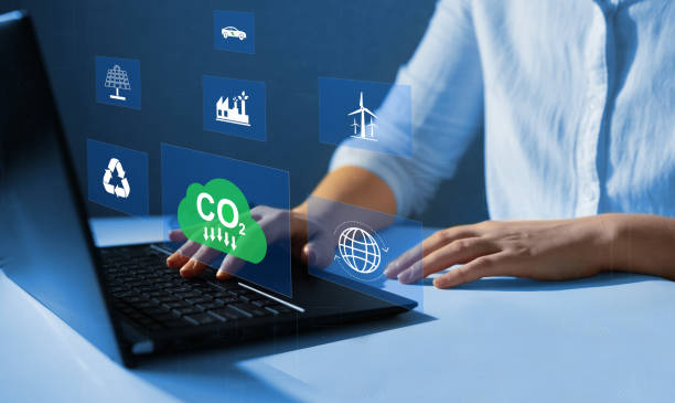 istock Sustainable development on renewable energy. Reduce CO2 emission concept. Renewable energy-based green businesses can limit climate change and global warming. 1435261951