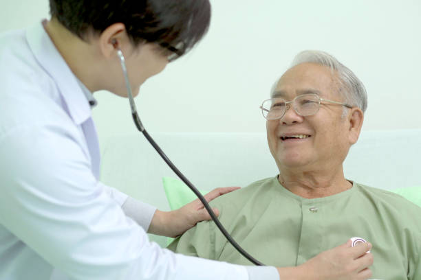 istock Doctor examining an elder male patient. 1435263865