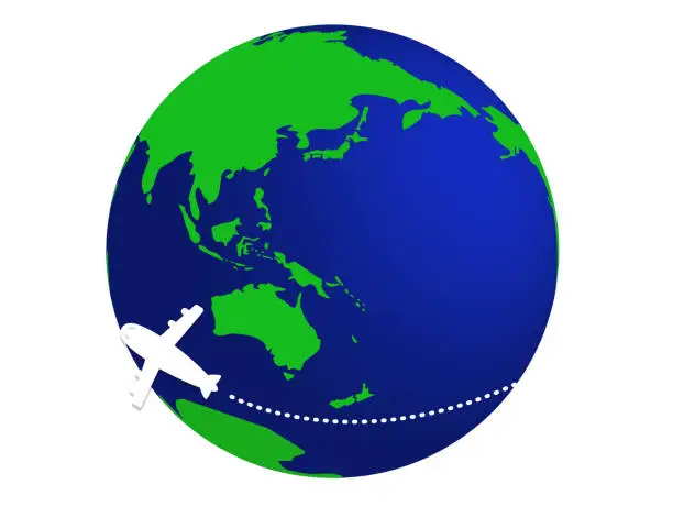 Vector illustration of This is an illustration of an image of overseas travel