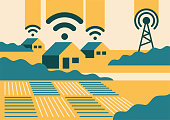 istock Rural broadband - internet for agriculture 1435275469