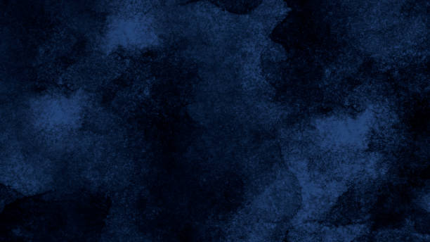 istock Navy blue abstract watercolor. Dark art background for design. 1435283617