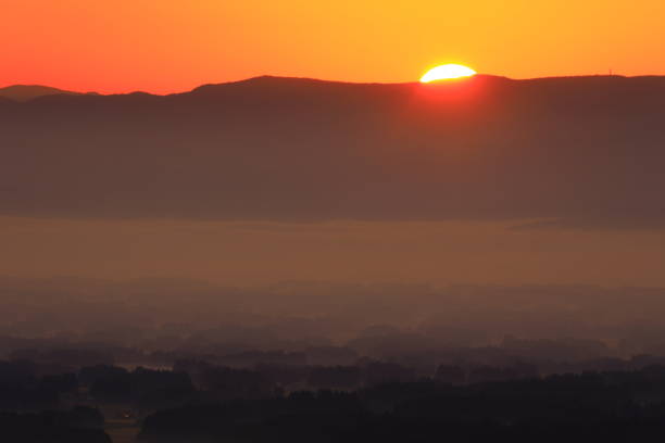 sunrise and sea of clouds