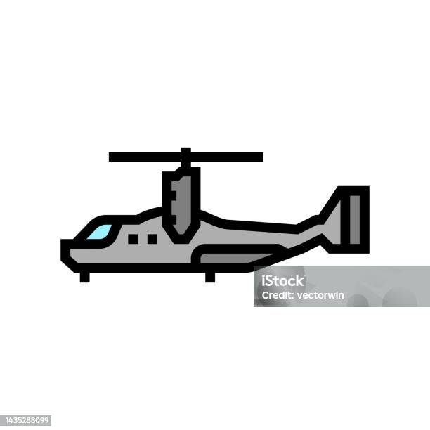 ティルトローター飛行機航空機の色アイコン ベクター図 - イラスト素材...