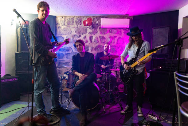 istock Music band having a rehearsal in studio 1435289313