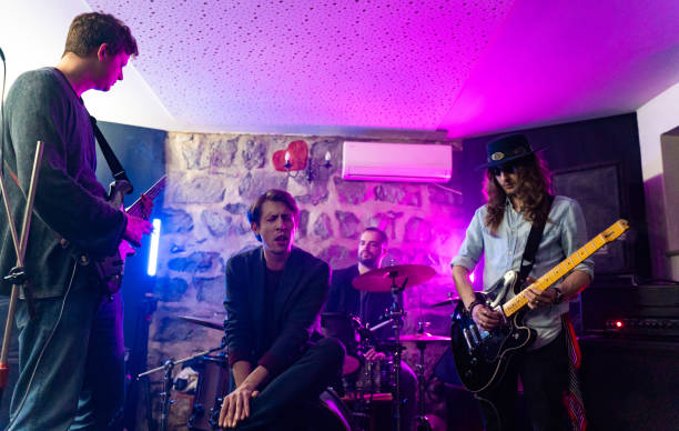 istock Music band having a rehearsal in studio 1435289380