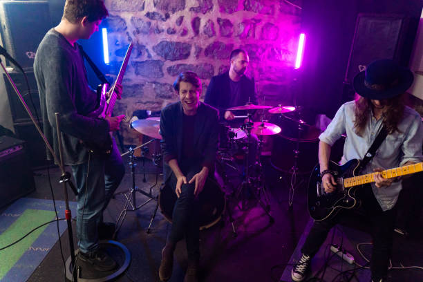 istock Music band having a rehearsal in studio 1435289384