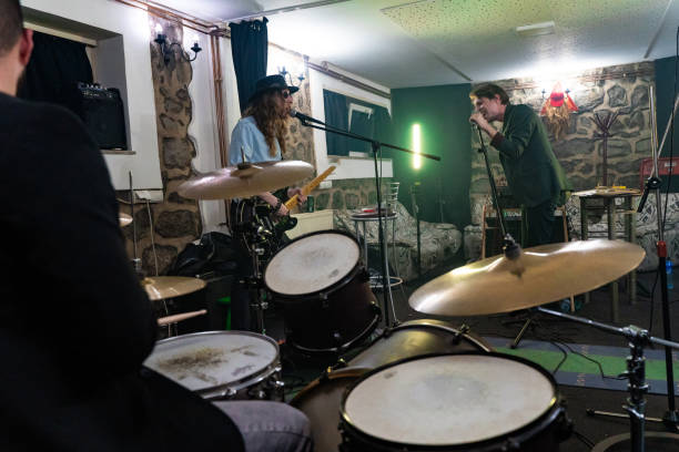 istock Music band having a rehearsal in studio 1435289386