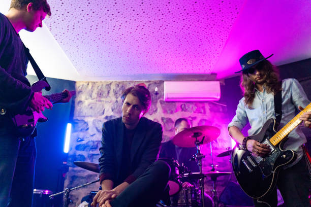istock Music band having a rehearsal in studio 1435289419