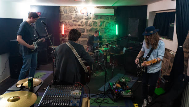 istock Music band having a rehearsal in studio 1435289427