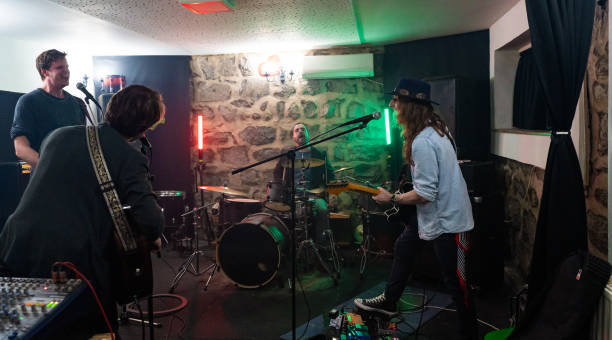 istock Music band having a rehearsal in studio 1435289521