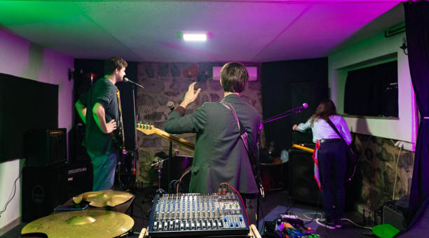 istock Music band having a rehearsal in studio 1435289801