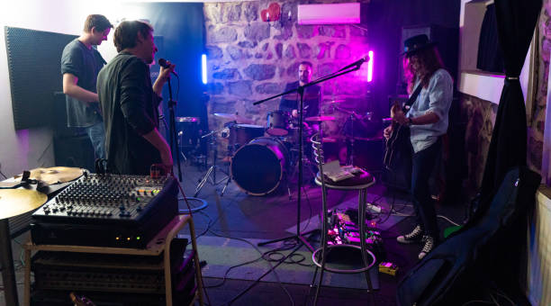 istock Music band having a rehearsal in studio 1435290073