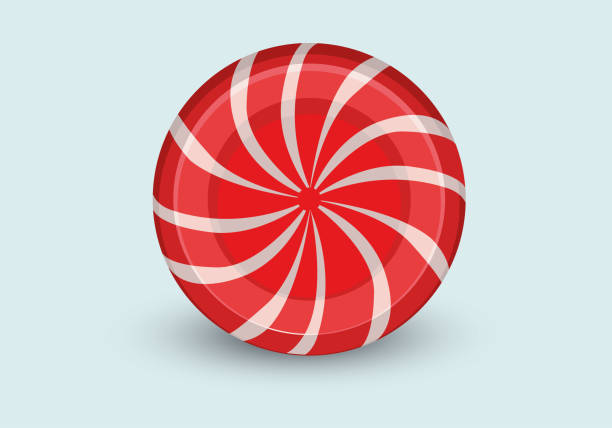 istock Realistic red glossy candies, lollipop isolated on background. Vector illustration for card, party, design, flyer, poster, banner, web, advertising. 1435290507