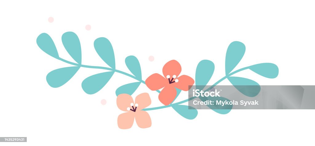 Spring Flowers Design Element Vector Illustration Stock Illustration ...