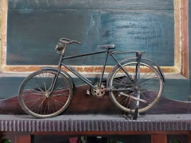 miniature roadster bicycle.  vintage and old bikes.