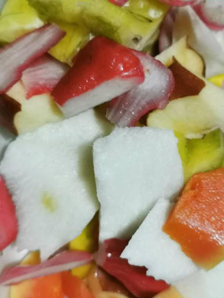 istock pieces of various kinds of fresh fruit in one container which is usually served with peanut sauce which is commonly called rujak in Indonesia 1435295807