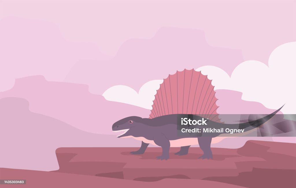Dimetrodon Dinosaur Hunter Of The Jurassic Period Stock Illustration -  Download Image Now - Ancient, Animal, Animal Body Part - iStock