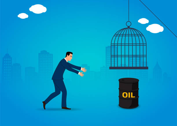 Trapped businessman, deal, investment... Vector illustration in HD very easy to make edits. natural gas pipeline clip art stock illustrations