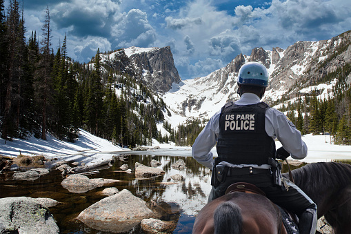 National Park Police - Rocky Mountain NP - US Police on Horseback