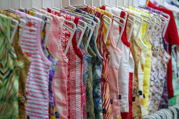 istock Kids' dresses in a shopping mall 1435316309