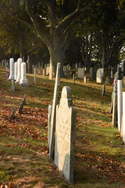 istock Historic Graveyard in Plymouth with Leaves Changing 1435321377