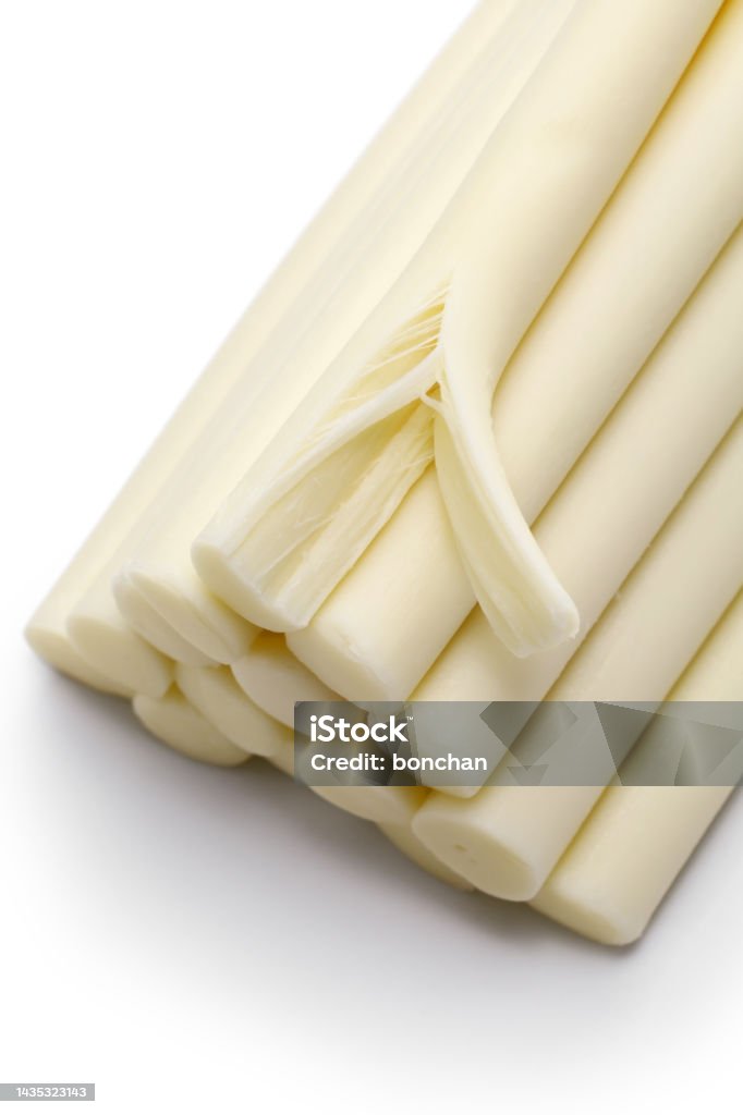Cheese Strands String Cheese For Fried Mozzarella Sticks Stock Photo - Download Image ...