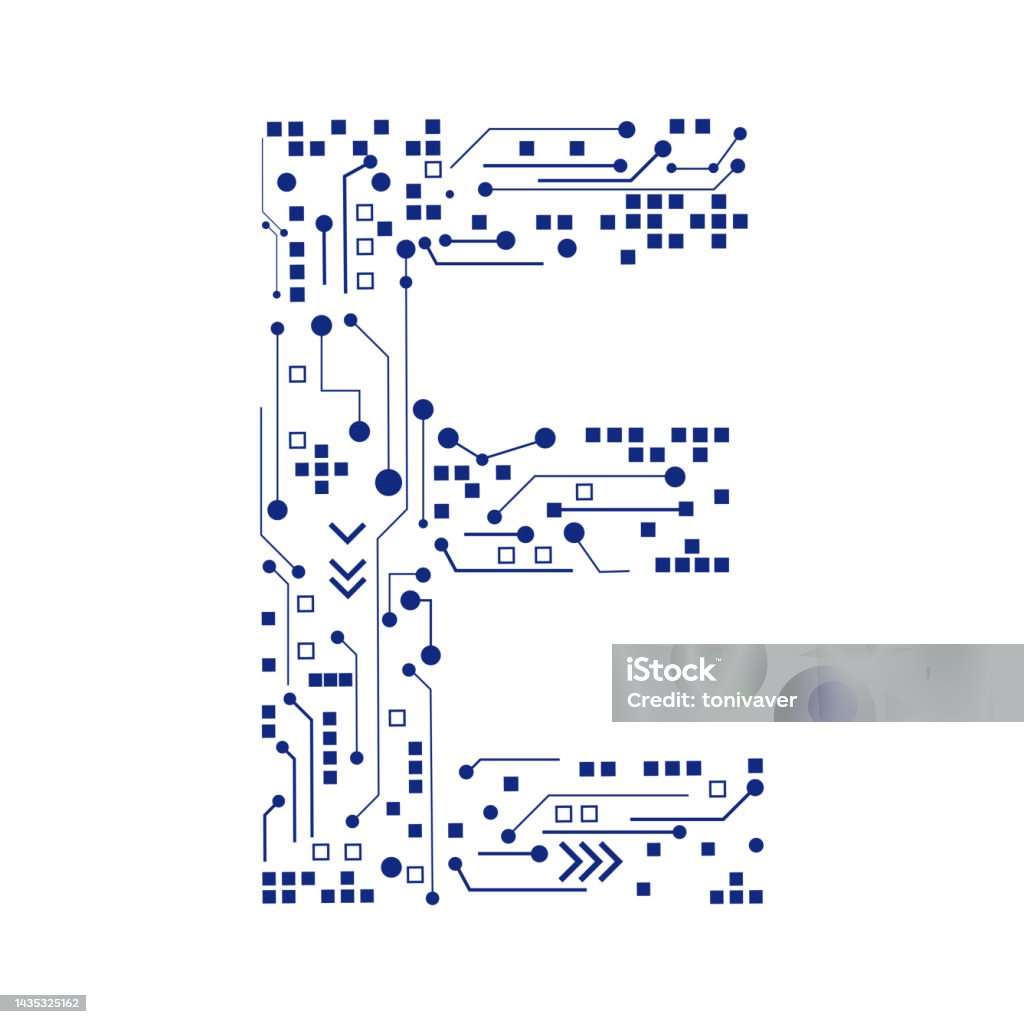 Tech Type Vector Tech Vector Font Typeface Unique Design Stock Illustration - Download ...