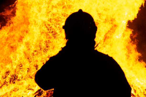 istock Firefighters putting out a fire. Destruction and disaster 1435329304