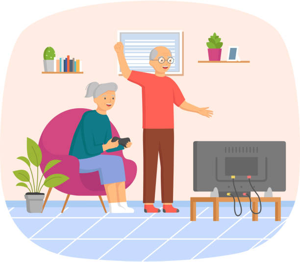 7,650 Cartoon Of A Old Age Home Illustrations & Clip Art - iStock
