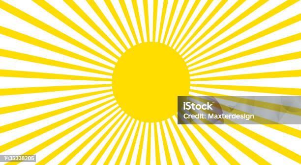 Sun Yellow 8 Rays Yellow Sun And Rays Illustration Stock Illustration - Download Image ...