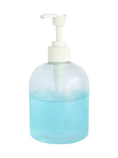 istock Blue alcohol gel pump bottle used for disinfection 1435339405