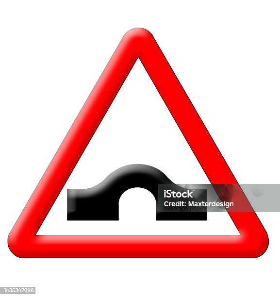 Humpy Bridge Sign Hump Bridge Traffic Sign Stock Illustration - Download Image Now ...