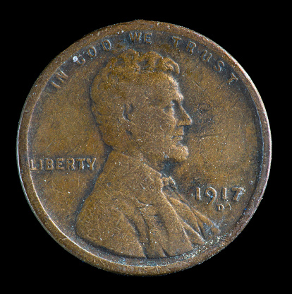 1917 D US Lincoln cent minted in Denver.