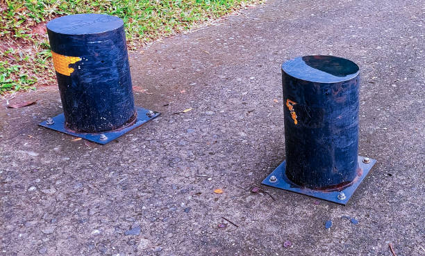 istock vehicle barrier only for pedestrians 1435344526
