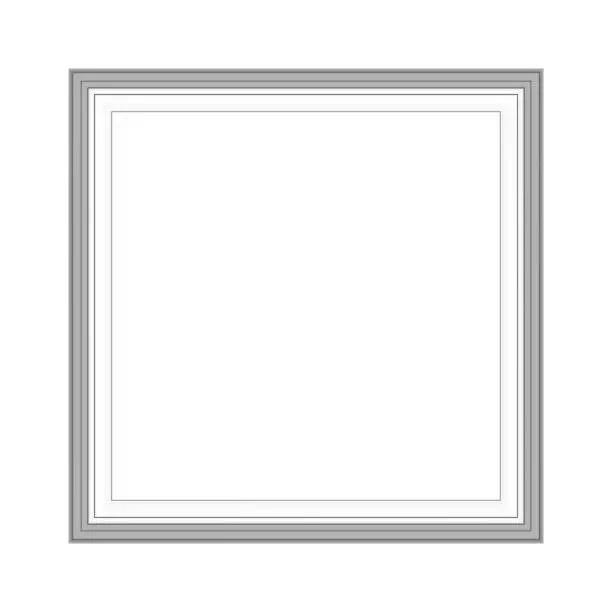 Vector illustration of Realistic photo frame on the wall. For home decor or business. Classic frame.
