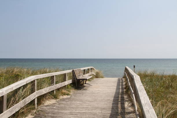 istock a wooden bridge as access to the beach 1435348377