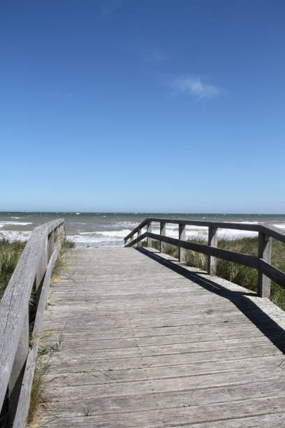 istock a wooden bridge as access to the beach 1435348446