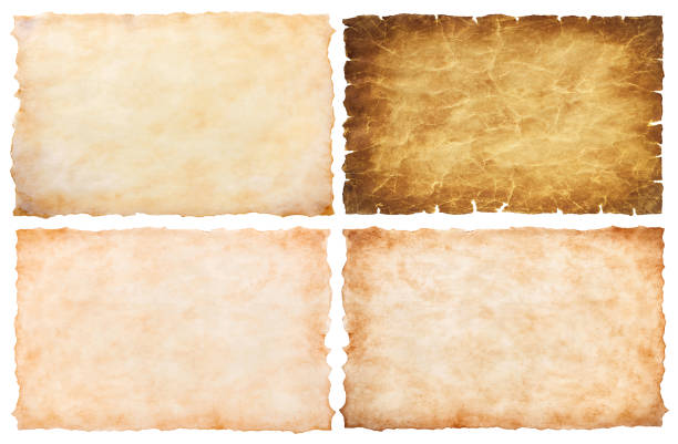 istock collection set old parchment paper sheet vintage aged or texture isolated on white background 1435350234