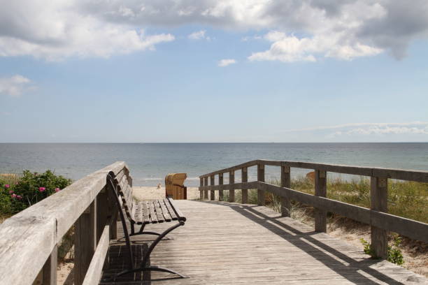 istock a wooden bridge as access to the beach 1435351630