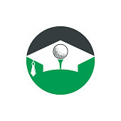 abschlusshut-und-golfball-logo-design.jp