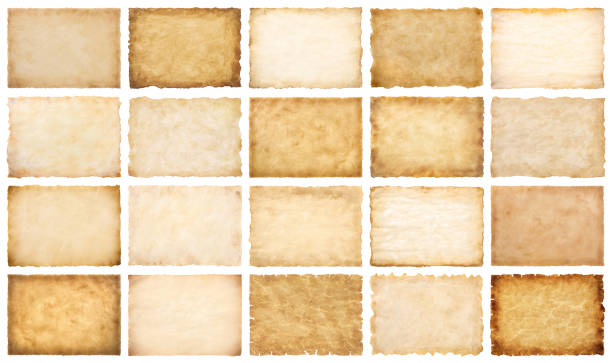 istock collection set old parchment paper sheet vintage aged or texture isolated on white background 1435354466