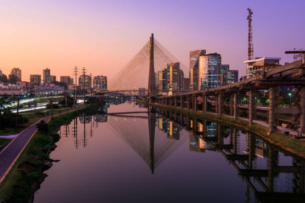 istock Estaiada Bridge in Sao Paulo City 1435356121