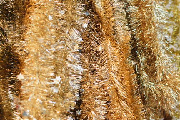 istock Golden tinsel for decorating the Christmas tree 1435357272