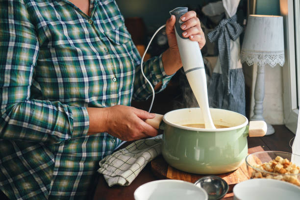 istock Preparing Creamy Vegan Cauliflower Soup 1435358291