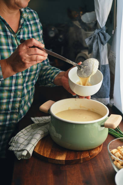 istock Creamy Cauliflower Soup with Vegan Bellalodi Cheese 1435358334