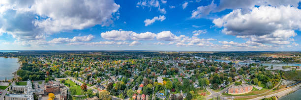 istock Aerial view townscape, Port Colborne, Canada 1435368149