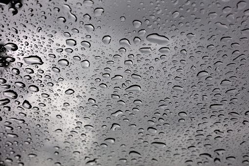 Water drops on the glas