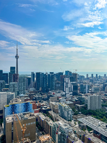 Toronto, Ontario, Canada - 11.10.2022: Toronto skyline, view from Centre Island