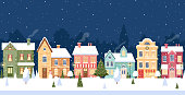 istock Winter night city street 1435377162
