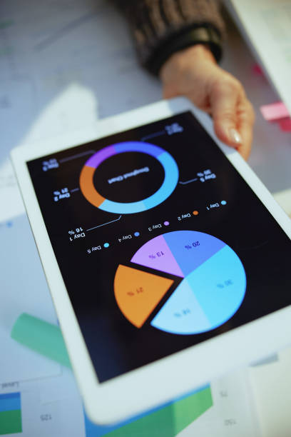 istock business woman with tablet pc working with documents and graphs 1435378672